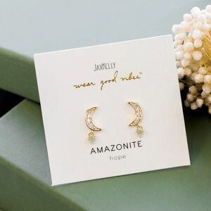 JAX KELLY Amazonite Moon Drop-hope